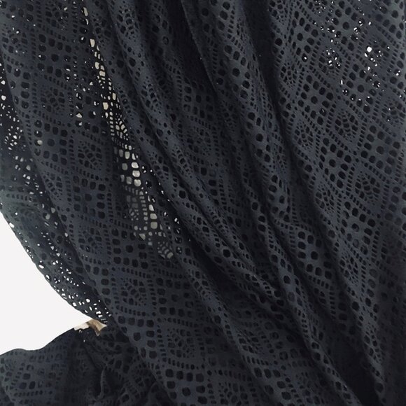 Geometric Black Stretch Lace - 7 yds x 60” - Picture 7 of 11
